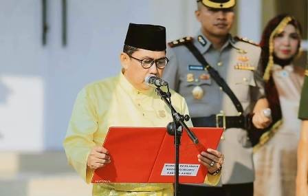 Hadiri Upacara HUT Provinsi Jambi Ke-66, Ketua DPRD Bacakan Naskah BKRD