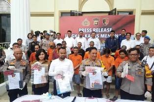 Satreskrim Polresta Jambi Berhasil Ungkap 42 Kasus dan 50 Tersangka Di Periode Dua Bulan