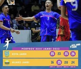 Kembali Group Voli Putra Kota Jambi Menang 3-1 Vs Muaro Jambi
