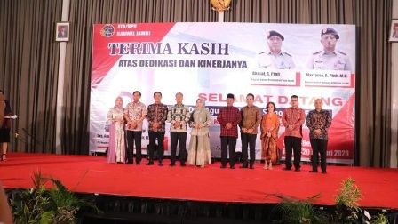 Edi Purwanto Serta Istri Hadiri Pisah Sambut Kepala BPN Provinsi Jambi
